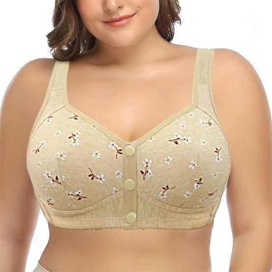 Premium Front-Open Non-Padded Bra with Buttons