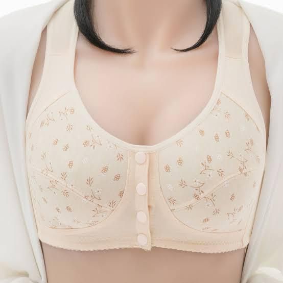 Premium Front-Open Non-Padded Bra with Buttons