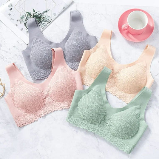 Women One Piece Wire Free Seamless Underwear Comfortable Sports Bras