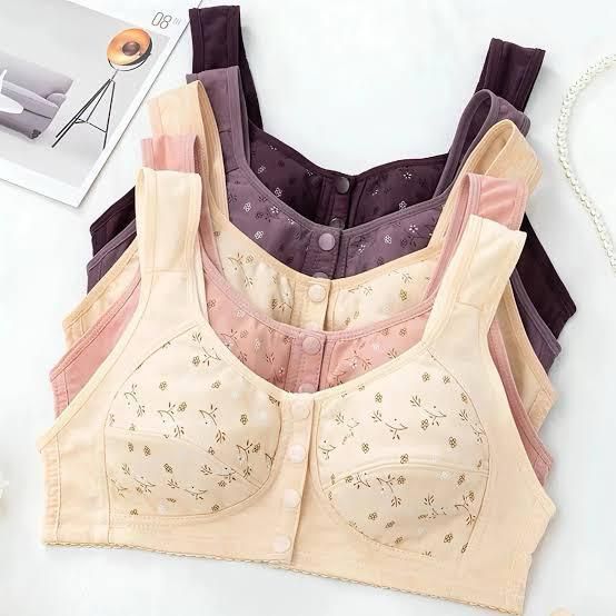Premium Front-Open Non-Padded Bra with Buttons